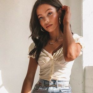 Princess polly Abe lemon crop top